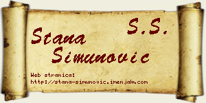 Stana Simunović vizit kartica